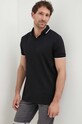 Liu Jo tricou polo regular negru M124P205HAVANAPRO