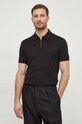 Tommy Hilfiger polo bawełniane czarny MW0MW34746
