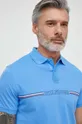 plava Pamučna polo majica Tommy Hilfiger Muški