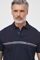 Tommy Hilfiger polo bawełniane nadruk granatowy MW0MW34769