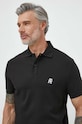 Βαμβακερό μπλουζάκι πόλο Tommy Hilfiger MW0MW34783 μαύρο AW24