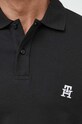 Βαμβακερό μπλουζάκι πόλο Tommy Hilfiger μαύρο MW0MW34783