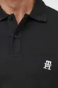 crna Pamučna polo majica Tommy Hilfiger