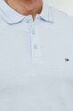 Бавовняне поло Tommy Hilfiger блакитний MW0MW34755