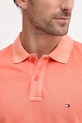 Tommy Hilfiger polo bawełniane pomarańczowy MW0MW34757