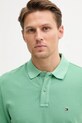 Одежда Хлопковое поло Tommy Hilfiger MW0MW34757 зелёный