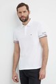 Πόλο Tommy Hilfiger MW0MW34780 λευκό SS24