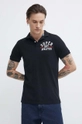 czarny Superdry polo bawełniane