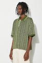 Polo majica Drôle de Monsieur Le Polo Monogramme zelena D.PL121.CO091.GN