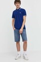 Abercrombie & Fitch poló KI124.4013.200 kék SS24