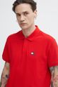 Odzież Tommy Jeans polo bawełniane DM0DM18314 czerwony