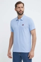 niebieski Tommy Jeans polo bawełniane Męski