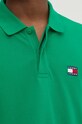 Bavlněné polo tričko Tommy Jeans DM0DM18314 zelená