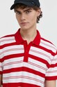 Tommy Jeans polo bawełniane czerwony DM0DM18921