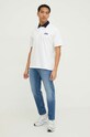Bavlněné polo tričko Hollister Co. KI324.4059.100 bílá SS24