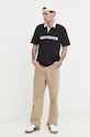 Bavlnené polo tričko Hollister Co. KI324.4059.901 čierna SS24