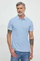 modrá Bavlnené polo tričko Tommy Jeans Pánsky