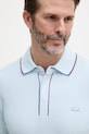 Lacoste polo męskie bawełniane z elastanem niebieski PH8184