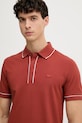 Lacoste polo da uomo in cotone con elastan arancione PH8184