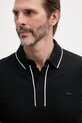 Lacoste polo pánské bavlněné s elastanem černá PH8184