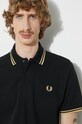 Fred Perry cotton polo shirt Twin Tipped Shirt M12.157 black