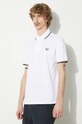 Fred Perry polo bawełniane Twin Tipped Shirt beżowy M12.300