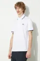 béžová Bavlněné polo tričko Fred Perry Twin Tipped Shirt