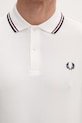 Bavlnené polo tričko Fred Perry Twin Tipped Shirt M3600.T60 biela