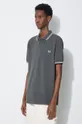 zielony Fred Perry polo bawełniane Twin Tipped Shirt