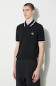 Fred Perry polo de bumbac Twin Tipped Shirt negru M3600.350