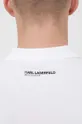 biela Bavlnené polo tričko Karl Lagerfeld