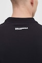 Karl Lagerfeld polo bawełniane czarny 241M2206