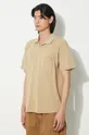 beige Universal Works cotton polo shirt Vacation Polo