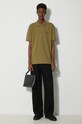 Βαμβακερό μπλουζάκι πόλο Woolrich Classic American Polo CFWOPO0062MRUT2555 πράσινο SS24