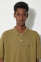 Βαμβακερό μπλουζάκι πόλο Woolrich Classic American Polo CFWOPO0062MRUT2555 πράσινο