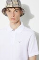 Хлопковое поло Barbour Tartan Pique Polo MML0012 белый