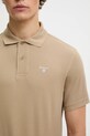 Хлопковое поло Barbour Tartan Pique Polo бежевый MML0012