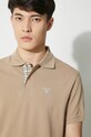 Βαμβακερό μπλουζάκι πόλο Barbour Tartan Pique Polo MML0012 μπεζ