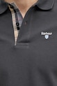 Βαμβακερό μπλουζάκι πόλο Barbour Tartan Pique Polo MML0012 γκρί