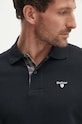 Barbour polo bawełniane Tartan Pique Polo czarny MML0012