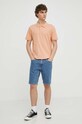 Bavlnené polo tričko Levi's A4842 oranžová SS24