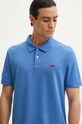 Levi's polo bawełniane niebieski A4842