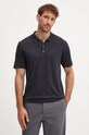 Theory polo de bumbac bleumarin M0294501