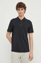 Theory polo bawełniane M0294501 czarny AW24