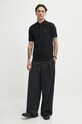 The Kooples polo bawełniane HPOC28010K czarny SS24