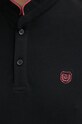 The Kooples polo bawełniane HPOC28010K czarny
