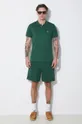 Βαμβακερό μπλουζάκι πόλο Lacoste πράσινο