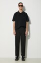 Neil Barrett cotton polo shirt Loose Pierced Nipple Polo MY70223A.Y517.001N black SS24