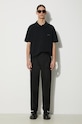 Neil Barrett polo bawełniane Loose Pierced Nipple Polo MY70223A.Y517.001N czarny SS24
