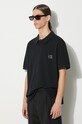 Neil Barrett polo bawełniane Loose Pierced Nipple Polo czarny MY70223A.Y517.001N